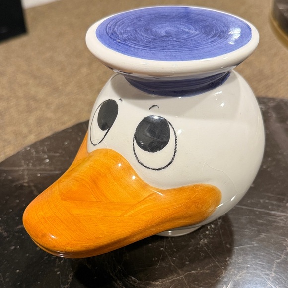 Donald Duck Vintage  Ceramic Coin Bank — Quadrifoglio Italy - Picture 3 of 9